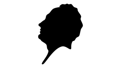 William IV of the United Kingdom, black isolated silhouette