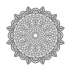 Vector luxury mandala template background and ornamental design for coloring page, greeting card, invitation, tattoo, floral mandala.