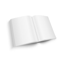 3D White Blank Magazine Or Book Cover