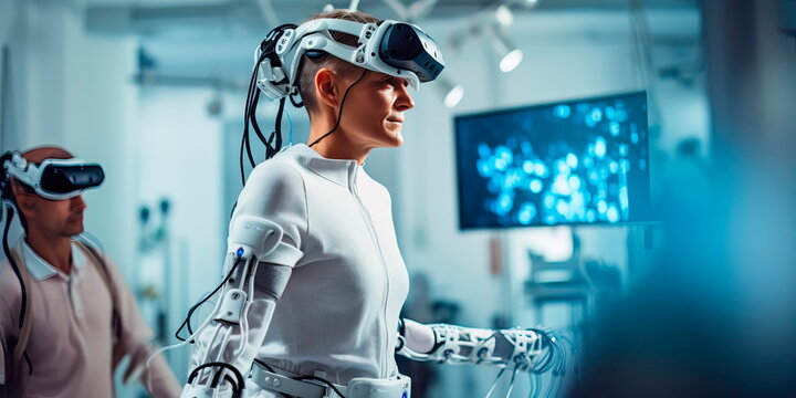 patients using virtual reality and exoskeletons during rehabilitation. Generative AI