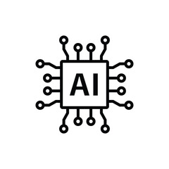 ai icon vector Artificial intelligence icon logo 