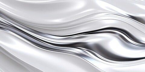 Glossy white metal fluid glossy chrome mirror water effect background backdrop texture