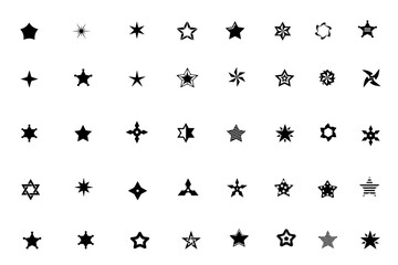 Shine sparkling star icon. Vector bling glowing star for logo. Glitter magic star sparks. Christmas symbols