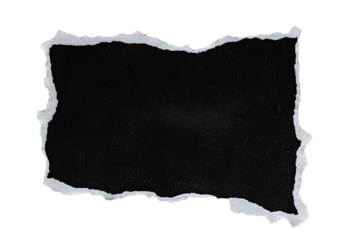Black Ripped Paper With Torn Edges. Isolated Strips On Transparent Background. For Poster Mockup, Graphic Design, Photo Effects, Collages.