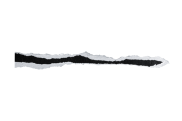 Black Ripped Paper With Torn Edges. Isolated Strips On Transparent Background. For Poster Mockup, Graphic Design, Photo Effects, Collages.