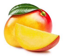 Fresh organic mango fruit isolated