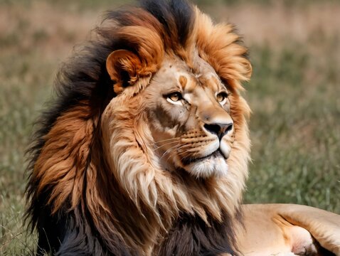 Photo Of Lion With A Painted Mane