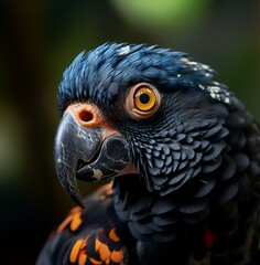 Obraz premium Closeup picture of a blue parrot.