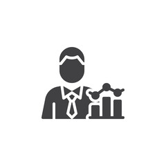 Businessman broker vector icon