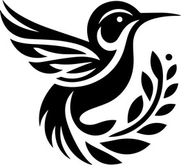 Humming bird. Vector icon template stock illustration