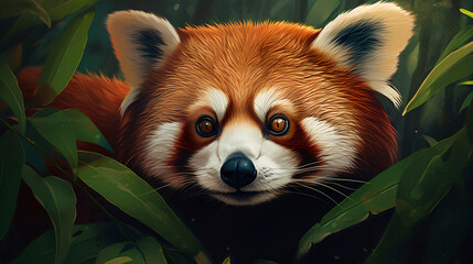 a playful red panda, showcasing its adorable nature