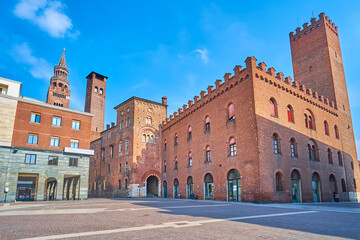 Town Hall of Cremona from Antonio Stradivari Square, Italy