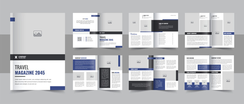 Multipage Travel Agency Brochure design template or business brochure template layout design