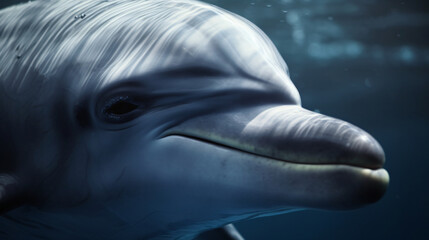 Fototapeta premium the gentle eyes of a graceful dolphin