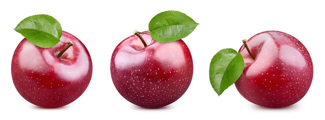 Red apple isolated on white background