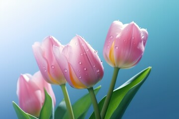 selective shot of beautiful tulip with blurry background MADE WITH AI 
