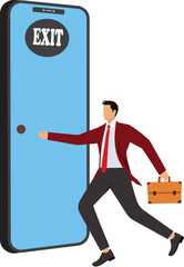 Exit Businessman, Social media network