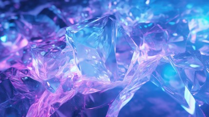 Ice and liquid background in neon colors