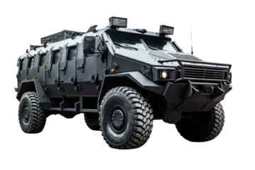 Fotobehang The Essence of Armored Vehicles Isolated On Transparent Background © Cool Free Games