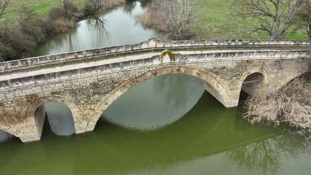 Old stone middle age bridge in Bulgaria. Old Roman bridge