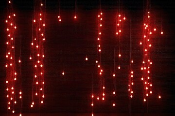 Fototapeta na wymiar red christmas lights