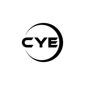 CYE letter logo design with white background in illustrator, cube logo, vector logo, modern alphabet font overlap style. calligraphy designs for logo, Poster, Invitation, etc.
