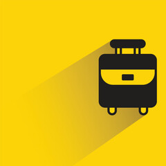 travel bag and luggage icon on yellow background