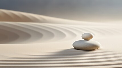 Fototapeta na wymiar Zen Stones in Sand Dunes