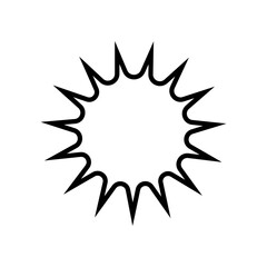 Sunburst icons vector. Starburst badges symbol. Price sticker illustration sign. Design elements for promo, adds and offers. 