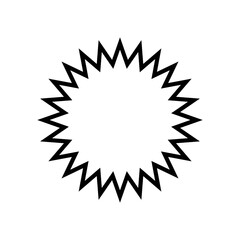 Sunburst icons vector. Starburst badges symbol. Price sticker illustration sign. Design elements for promo, adds and offers. 