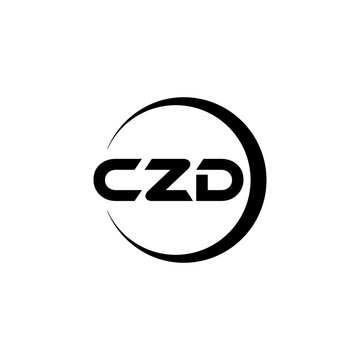 CZD letter logo design with white background in illustrator, cube logo, vector logo, modern alphabet font overlap style. calligraphy designs for logo, Poster, Invitation, etc.