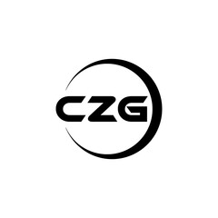 CZG letter logo design with white background in illustrator, cube logo, vector logo, modern alphabet font overlap style. calligraphy designs for logo, Poster, Invitation, etc.