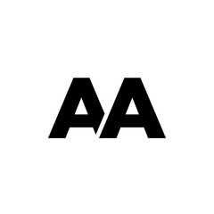 Letter A and A, AA logo design template. Minimal monogram initial based logotype.