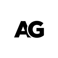 Letter A and G, AG logo design template. Minimal monogram initial based logotype.