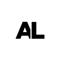 Letter A and L, AL logo design template. Minimal monogram initial based logotype.