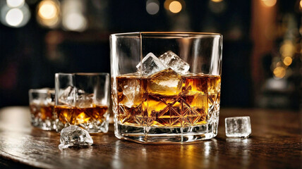 Three Glasses of Whiskey on a Table