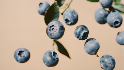 Fresh Organic Blueberries. Juicy, Ripe Berries for a Delicious, Healthy Snack Generative Ai