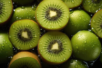 delicious fresh kiwi total background