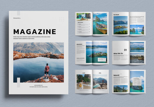Travel Magazine Layout Template