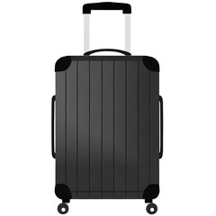 black suitcase isolated on white