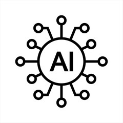 AI Processor vector icon