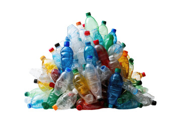Recycling Plastic Bottles Isolated On Transparent Background