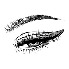 Obraz premium Beautiful Single Brow and Eye