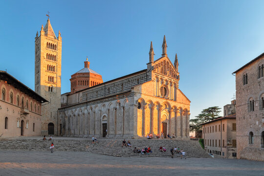 San Cerbone Cathedral at Piazza Garibaldi, Massa Marittima, Maremma, Grosseto District, Tuscany, Italy