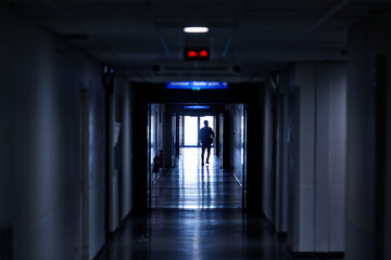 dark hospital emergency corridor