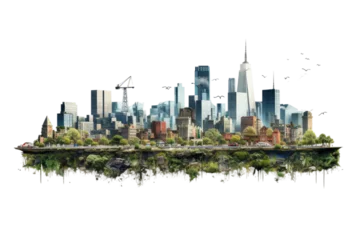 Foto op Aluminium City Utopia Isolated On Transparent Background © Cool Free Games