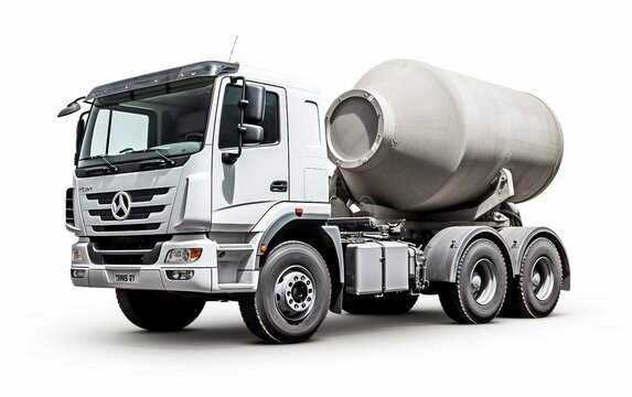 Concrete Mixer Truck On Transparent Background