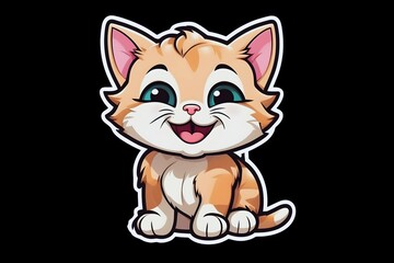 Fototapeta premium Happy Kitten (JPG 300Dpi 10800x7200)
