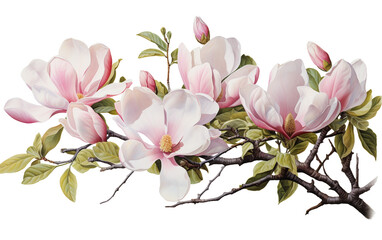 Tranquil Blossoms On Transparent Background