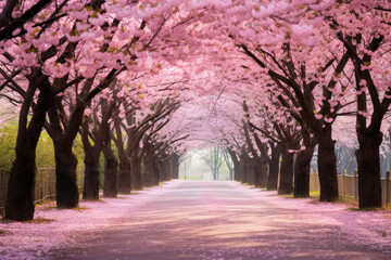 Cherry blossoms blooming in spring, spring background